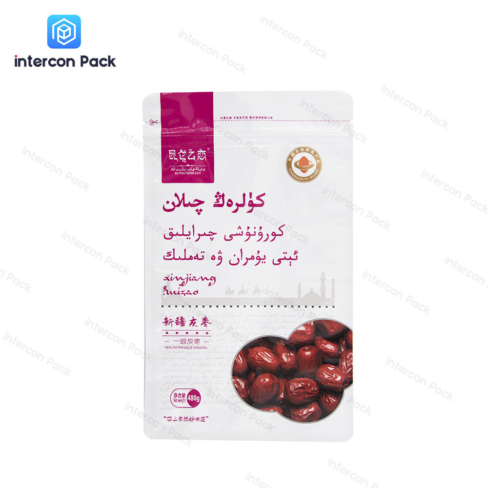 PVC Self Sealing Gusset Plastic Bags Custom LOGO Snack Zipper Bag