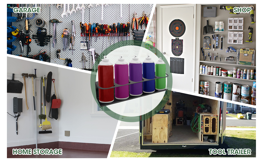 Wall Mounted Heavy-Duty Steel Storage Rack for Garage and Workspace 33.6cm x 10cm x 9cm