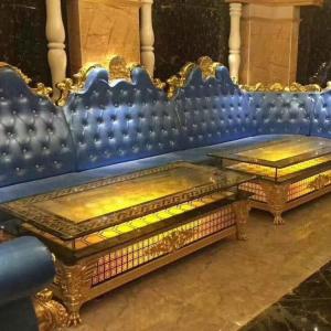 Quality FRP Frame Leather Club Sofa Lounge Bar Classic Corner Disco Long Booth Sofa wholesale