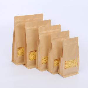 Quality Cylinder Printing Flat MOPP Kraft Paper Zipper Pouch wholesale