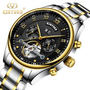 Quality KINYUED Business Automatic Mechanical Watch Metal Case Shockproof wholesale