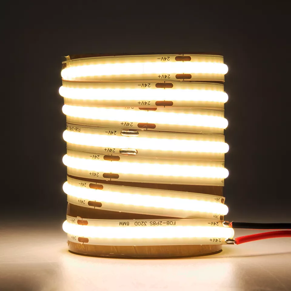 Waterproof IP65 IP67 IP68 COB LED Strip Lights CRI90 12V 24V Indoor Outdoor Dimmable Decoration 5M Flexible