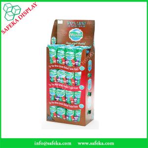 Quality Creative cardboard displays design Merchandising chips display template cardboard floor display stand for snacks wholesale