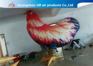 Quality Outside Standing Inflatable Cartoon Characters PVC Rooster Animal Cock Model wholesale