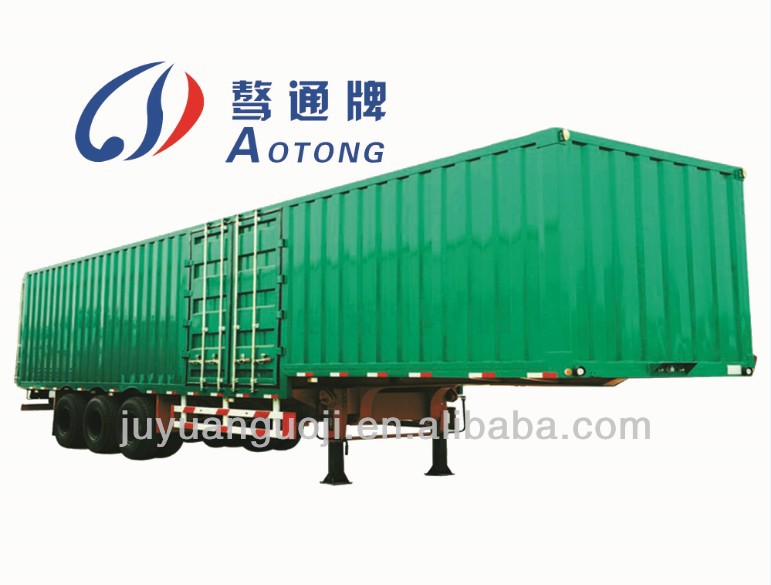 Manufacture 3 Axles Container Van Truck Trailers Cargo Carrier Dry Van Semi Trailer