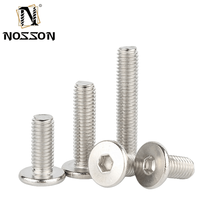 Stainless Steel M4 M5 Flat Head Allen Hex Socket Screw A2 70 with Ultra Low Profile Design and Metric Measurement System