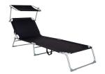 BSCI Outdoor Folding Reclining Beach Sun Patio Chaise Lounge Chair Pool Lawn