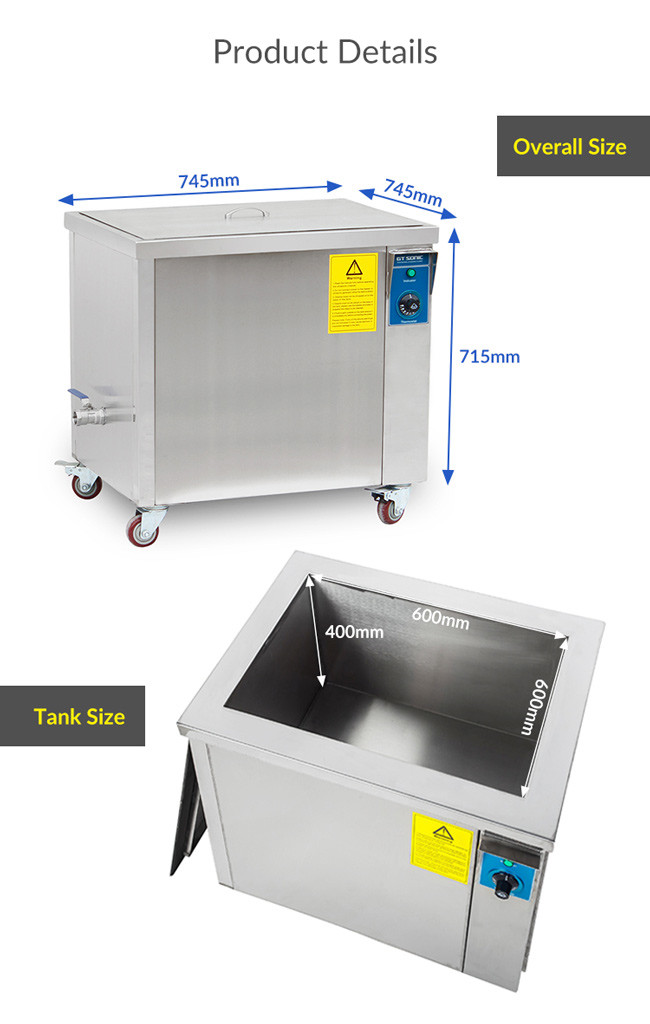 Industrial Ultrasonic Parts Cleaner 144L Melt Spray Cloth Mold Spinneret Die Head Nozzle Ultrasonic Cleaning Machine