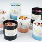 Birthdays Weddings Glass Jar Scented Soy Wax Candles With Healing Crystal