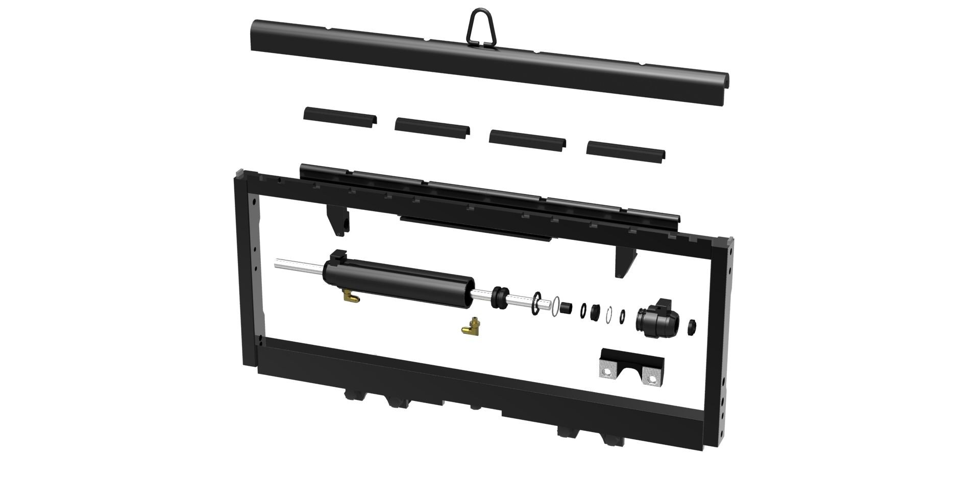 Iron Forklift Spare Parts Forklift Shifter For Moving And Stacking 55kg Weight
