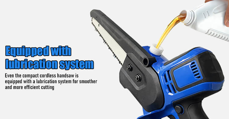 Efficient Electric 8'' Handheld Mini Chainsaw With Battery Power Source