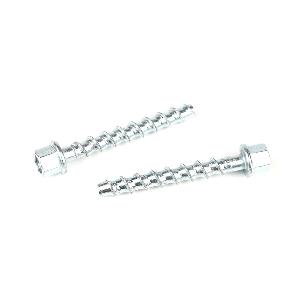 HEX Flange ZINC Plated Carbon Steel Concrete Masonry Screw Anchors for Ceiling System