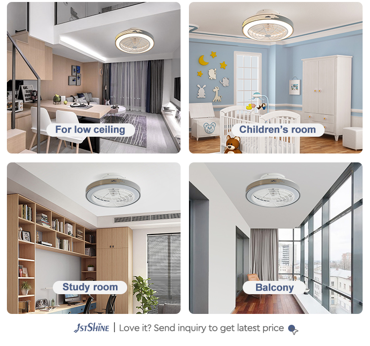 DC Motor Type 1stshine LED Ceiling Fan with Dimmable Light Energy and Contemporary