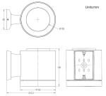 Architectural Cylinder LED Wall Downlight 40W IP65 Surface Mounted