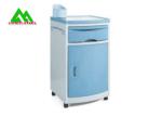 Steel Bedside Tables Hospital Ward Equipment , Bedside Cabinet On Wheels