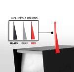 Garden Modern Design Mailbox Post Mount Black Powder Coated Steel Heavy Duty
