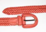 3cm Braiding Womens Genuine Leather Belt Cowhide Full Grain Purple
