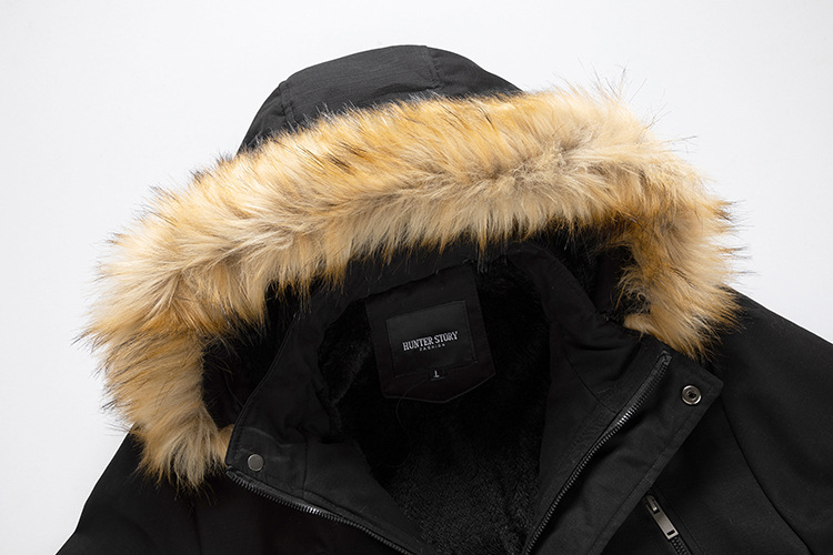 Winter Warm Water Proof Long Plus Size Utility Cotton Men Parka Coat Plus Size Trench Coats Jacket with Hooded