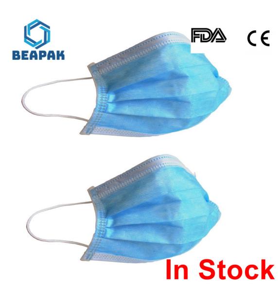 CE FDA Certificate Earloop 3 Ply Face Mask Disposable Non-woven Eco-friendly