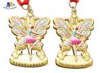 Butterfly Shape 76.2*3mm Stock Medals For Dancing Events