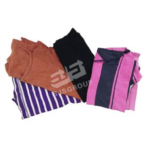 Quality IMPA 232909 No Zipper Button Metal Hosiery Cutting Waste Reclaimed Used Clothing Cotton Wiper Rags For Marine Wiping wholesale