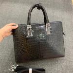 Authentic Real Crocodile Skin Businessmen Briefcase Large Working Laptop Purse