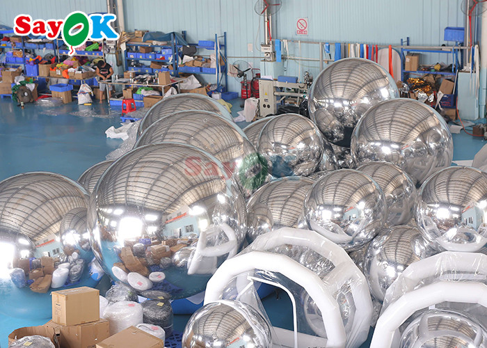 Colorful PVC Inflatable Reflective Ball Christmas Decoration Inflatable Sphere Mirror inflatable balloon advertising