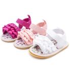 New designed Lace flower soft-sole 0-2 years girl infant prewalker baby sandals