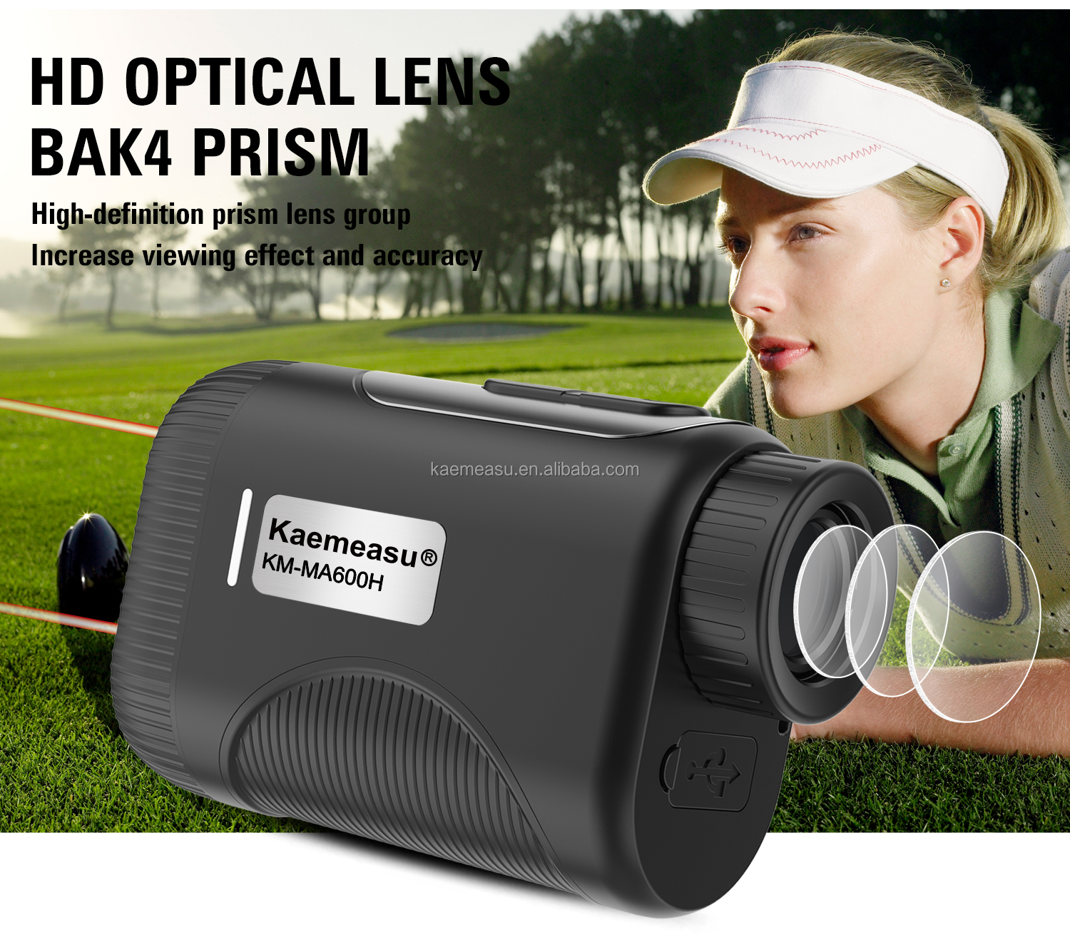 OEM 1000m Golf Laser Rangefinder Lightweight and Compact Good for Kids and Women
