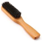 Men's Beard Grooming Set with Black Beard Brush and Comb Made of Natural Boar