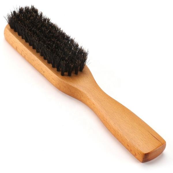 Cheap Men's Beard Grooming Set with Black Beard Brush and Comb Made of Natural Boar Bristle for sale