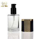 Square Transparent Lotion Bottle 30ml Refillable Foundation Bottle