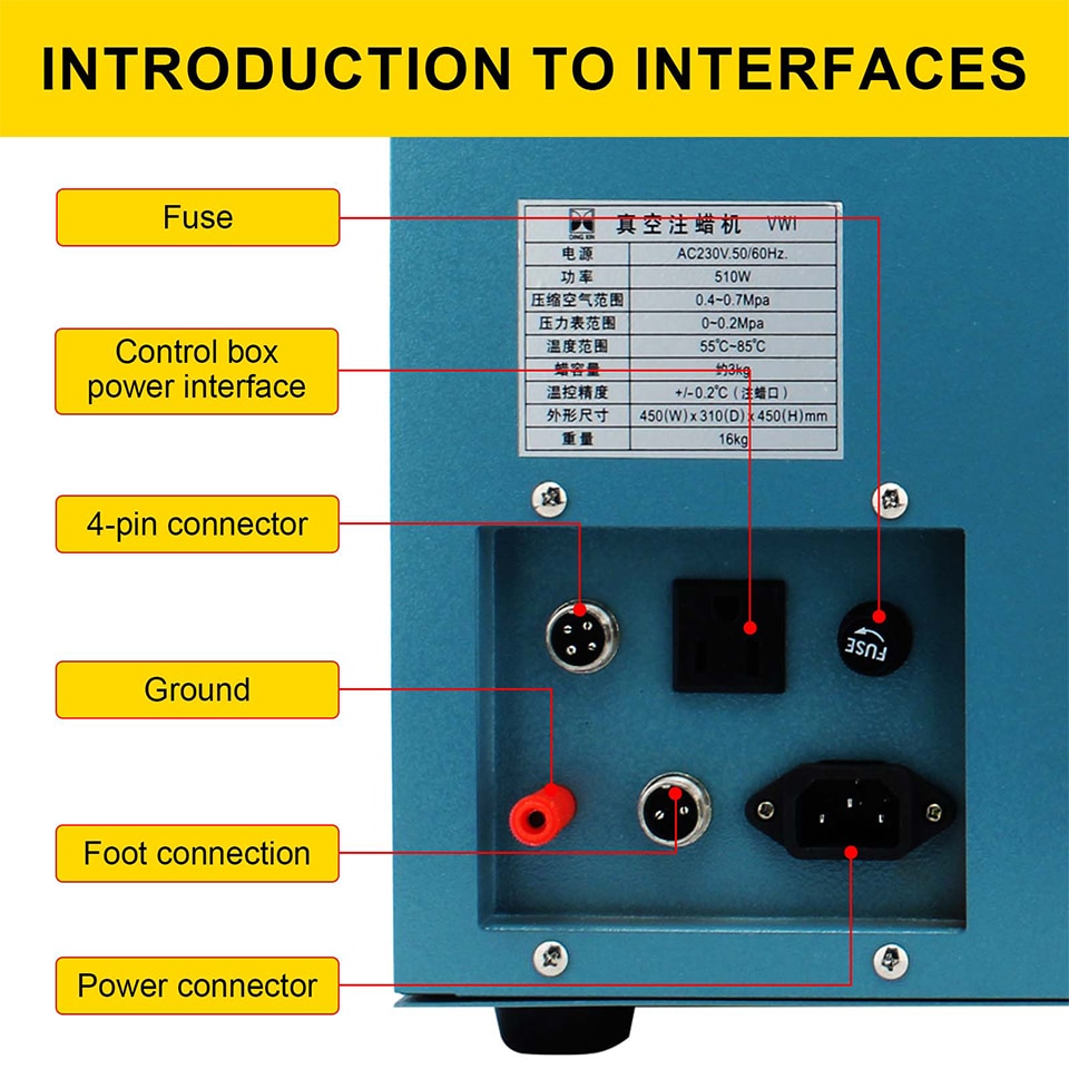 3Kg Capacity Wax Injection Molding Machine Digital Vacuum Casting
