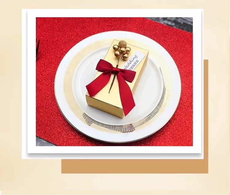 European Chocolate Packaging Paper Box 8.66*8.66*2.56In Waterproof Candy Favor Boxes