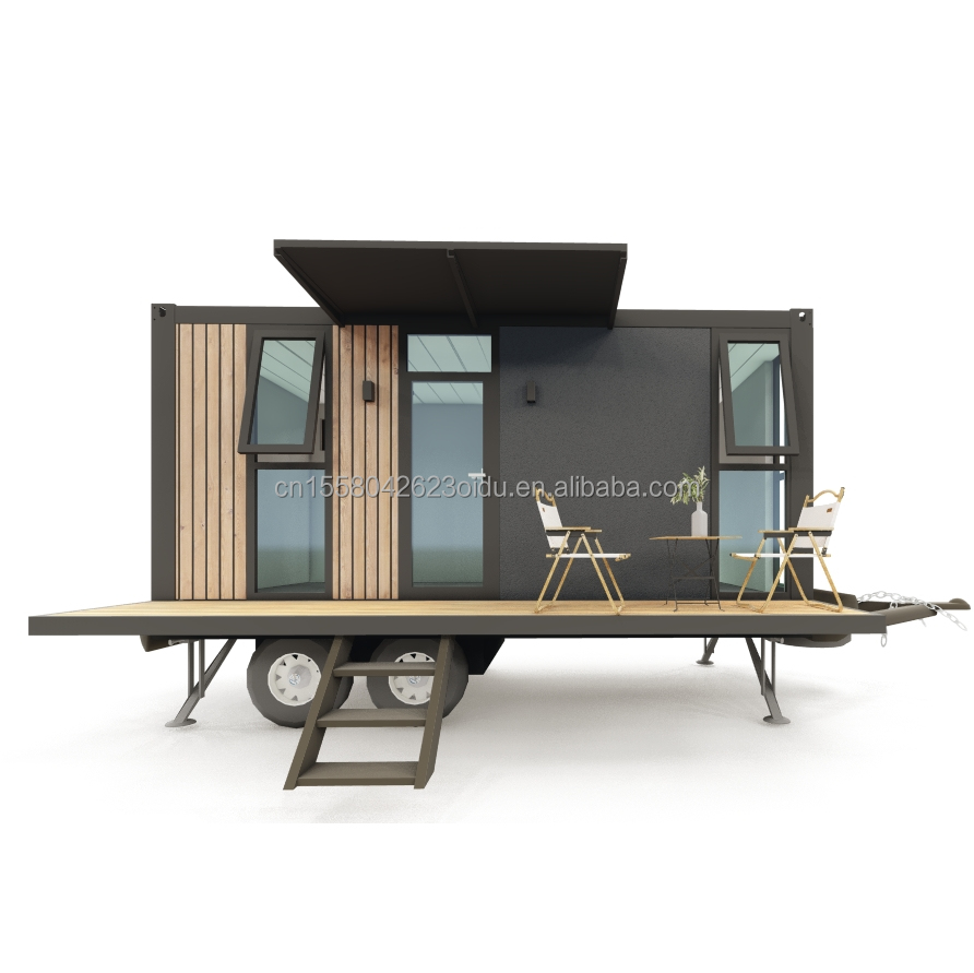 Flat Pack Container EU Customized Modern Luxury 20ft Prefabricated Wooden House with Steel Structure Garden Prefab in Mid-Century Modern Design Style
