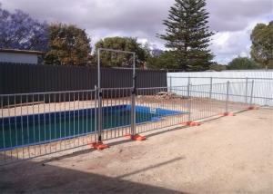 Quality 42 Microns Non Permanent Pool Fence , Zinc Coated Temporary Pool Barrier wholesale