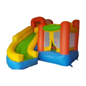 Quality Inflatable Combo Bouncer With Curve Slide Trampoline House Kids Jumping Air Games wholesale