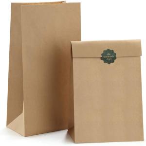 Quality Bread Greaseproof Brown Paper Bags Kraft Food Pouches wholesale