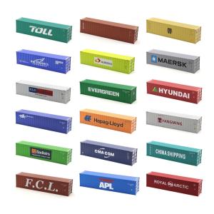 Quality 40gp 1:87 HO scale railway shipping sea container for model train railroad landscape layout wholesale