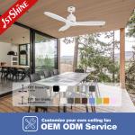 220V 5 Speeds Remote Control Nature Wood Blade Ceiling Fan for Indoor by