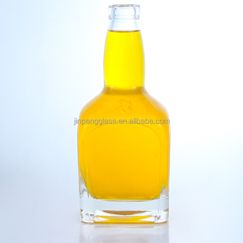 Custom Logo Unique Floral Bottom Super Flint Long Neck 750ml Glass Bottle for Gin Cork