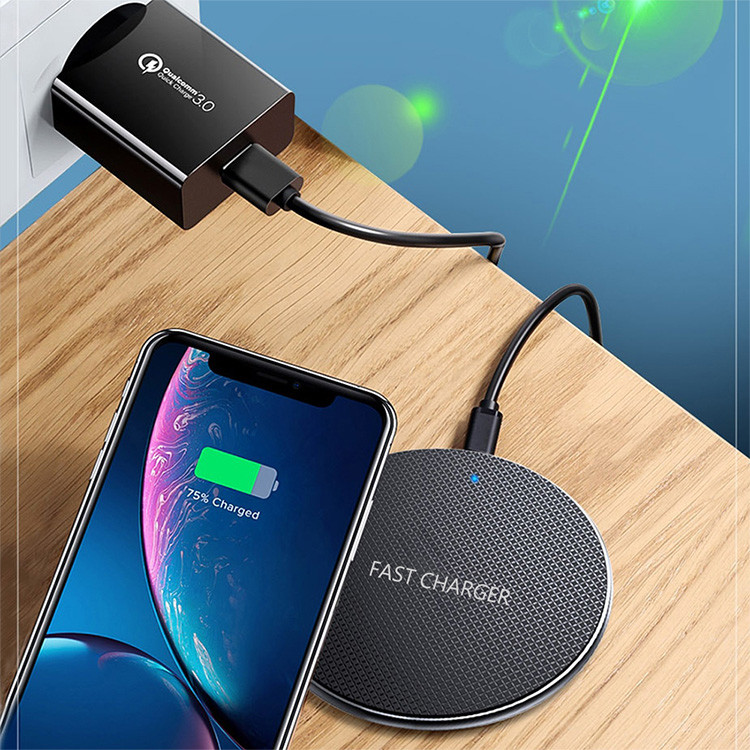 Alu ABS Micro USB 10W QI Standard Wireless Charging Pad