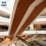 Airports Aluminium Curtain Wall Wood Grain Panel Customized Size