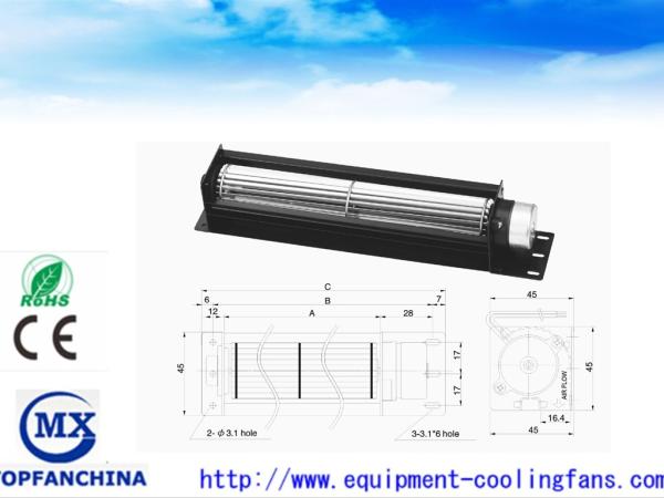 Compact Dc12v - 24v Equipment Cooling Fans Ce Ul Rohs / Elevator Tangential