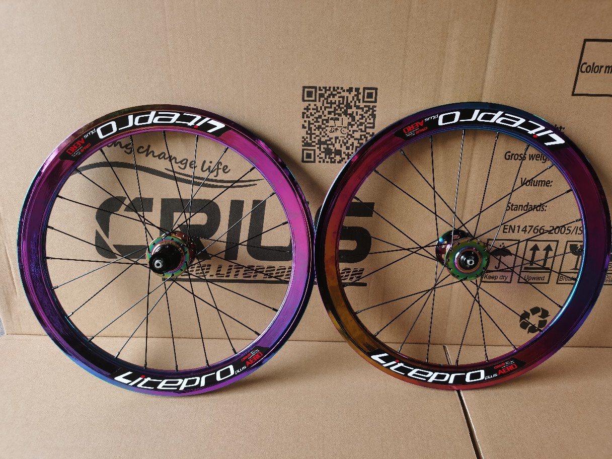 20 Inch Carbon Fiber Wheelset for Road Bicycles 8/9/10/11 Speed Double Wall Rainbow Color
