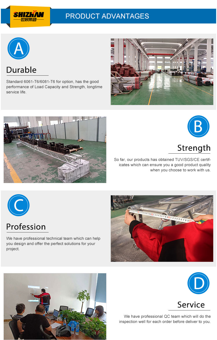 Customized Aluminium Lighting Truss For Performance ISO9001