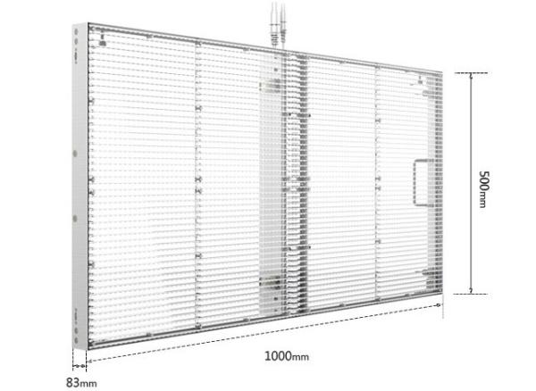 Commercial Advertising Transparent Glass LED Screen Outdoor SMD1921 1/ 2 Scan