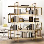 Modern Minimalist Stainless Steel Bookshelf Customisable Floor To Ceiling