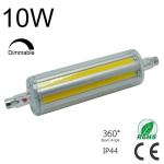 Dimmable 10W led COB R7S light Epistar 118mm Aluminum heatsink 360 degree