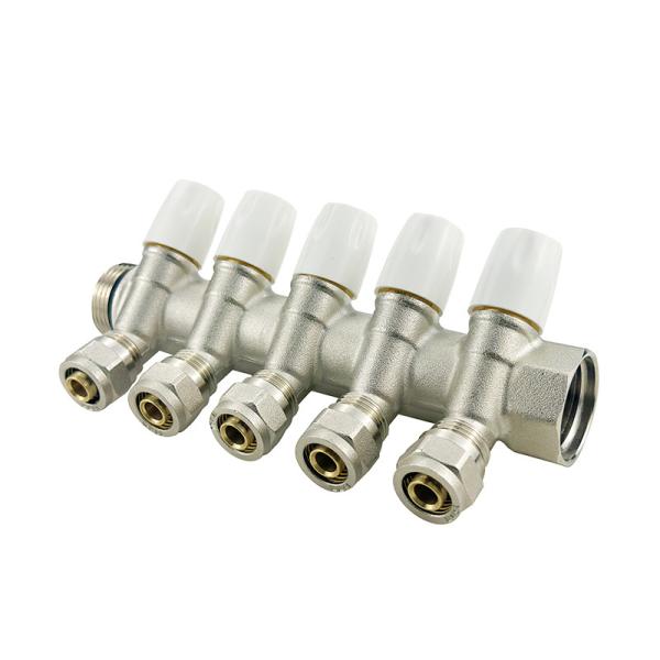 Floor Heating Brass Pex Manifold Water Resistant Flexible Durable Fire Resistant
